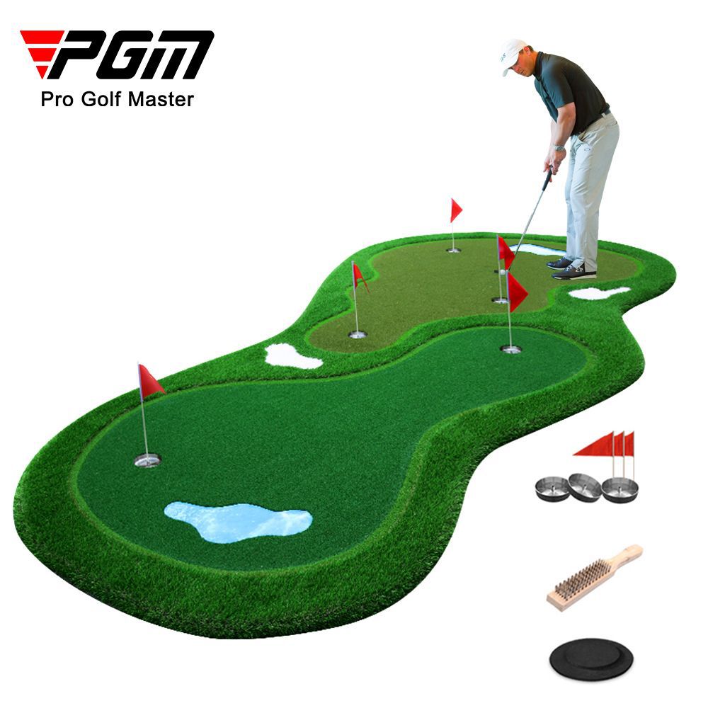 X Golf Equipment - PGM デュアルスピードゴルフパッティンググリーンマット 室内ゴルフパッティングトレーナー 2m x 4m