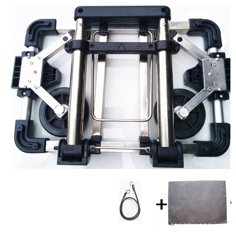 Pull Cart Fold - 折りたたみ式小型カート、超小型トロリー、手で引くカート、家庭用ショッピング、買い物、旅行、手引き荷物カート