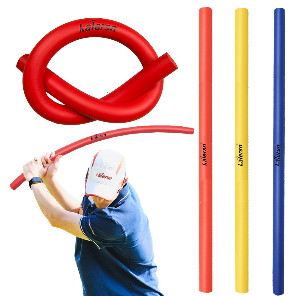 Training Aid Swing - Kaiersn 屋内ソルフゴルフ多機能スイングエイドパワースティックスイングトレーナーソフトバトントレーニングパワーホイップフォームスイングスティック
