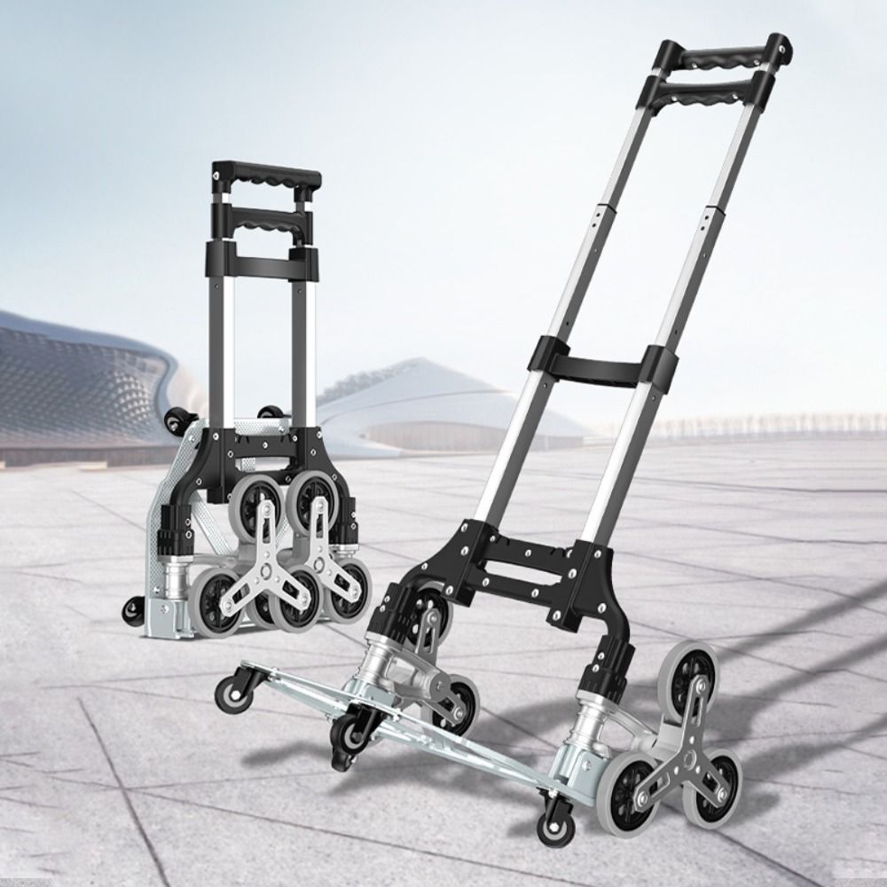 Pull Cart Fold - 軽量折りたたみ式トロリー 折りたたみ式アルミ合金製牽引ツールカート 高耐久ポータブル全地形対応荷物カート