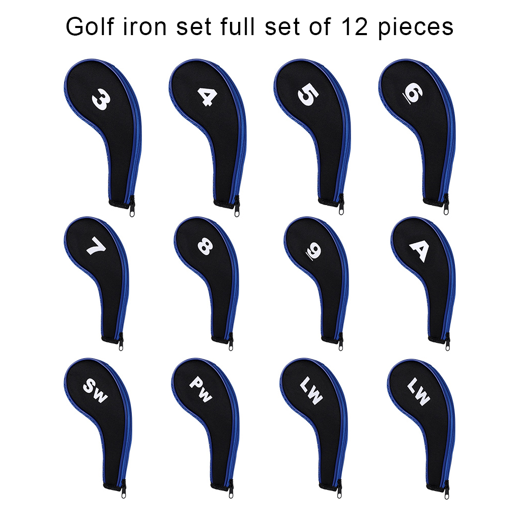 Golf Equipment And Gear - 12 個のゴルフヘッドカバー、素敵なギフト、幅広い互換性、絶妙な布製ヘッドカバー、スポーツ用品、保護具