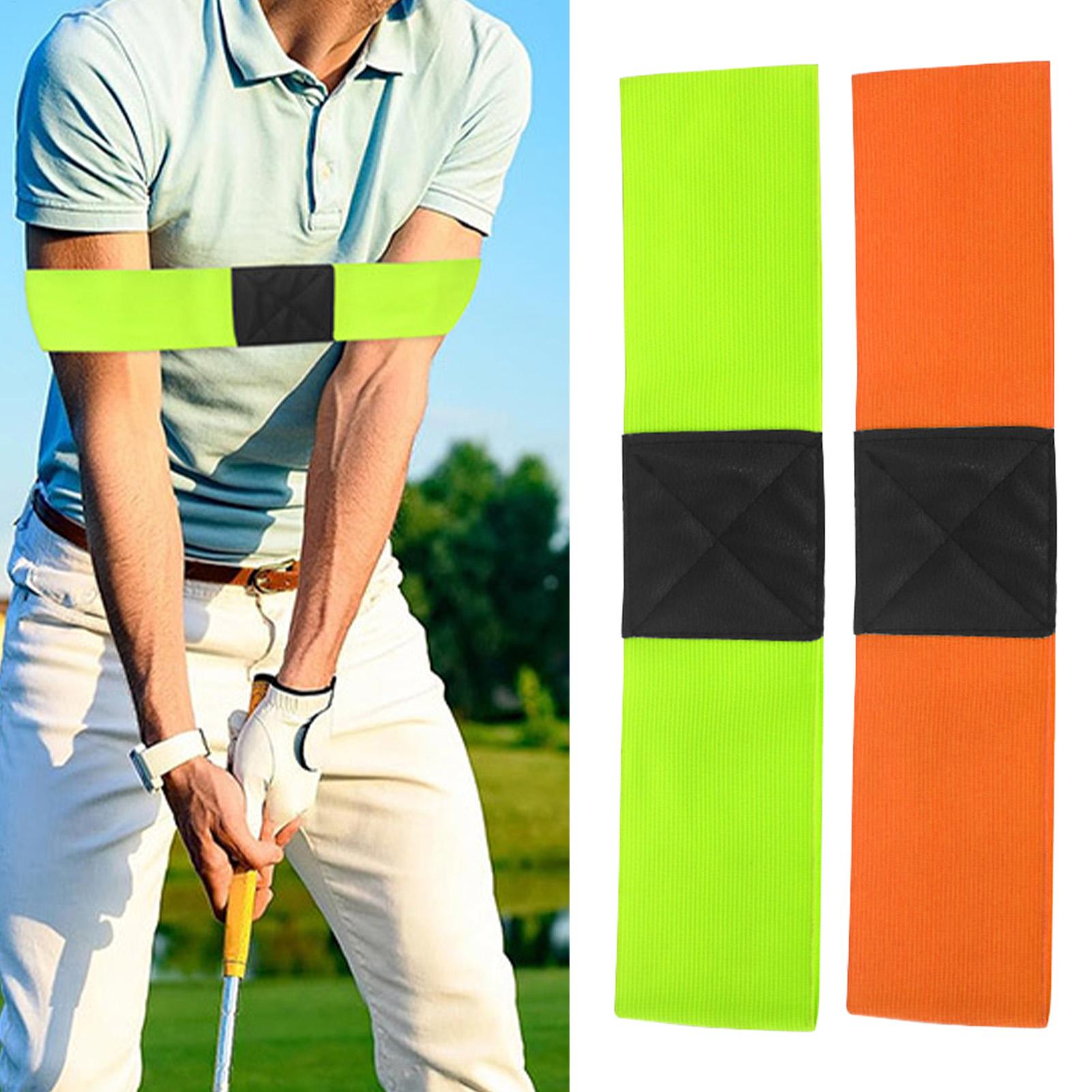 Training Aid Swing - ゴルフスイング補正ストラップ弾性ゴルフアームバンドトレーニング補助具ポータブルゴルフスイングアライメントバンドスイング姿勢トレーニング用