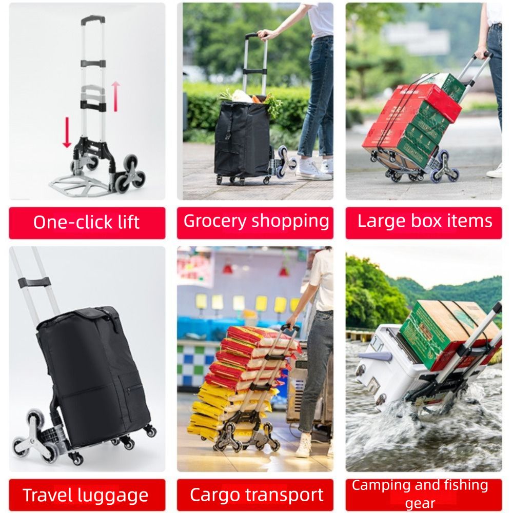 軽量折りたたみ式トロリー 折りたたみ式アルミ合金製牽引ツール - Pull Cart Fold のレビューと価格