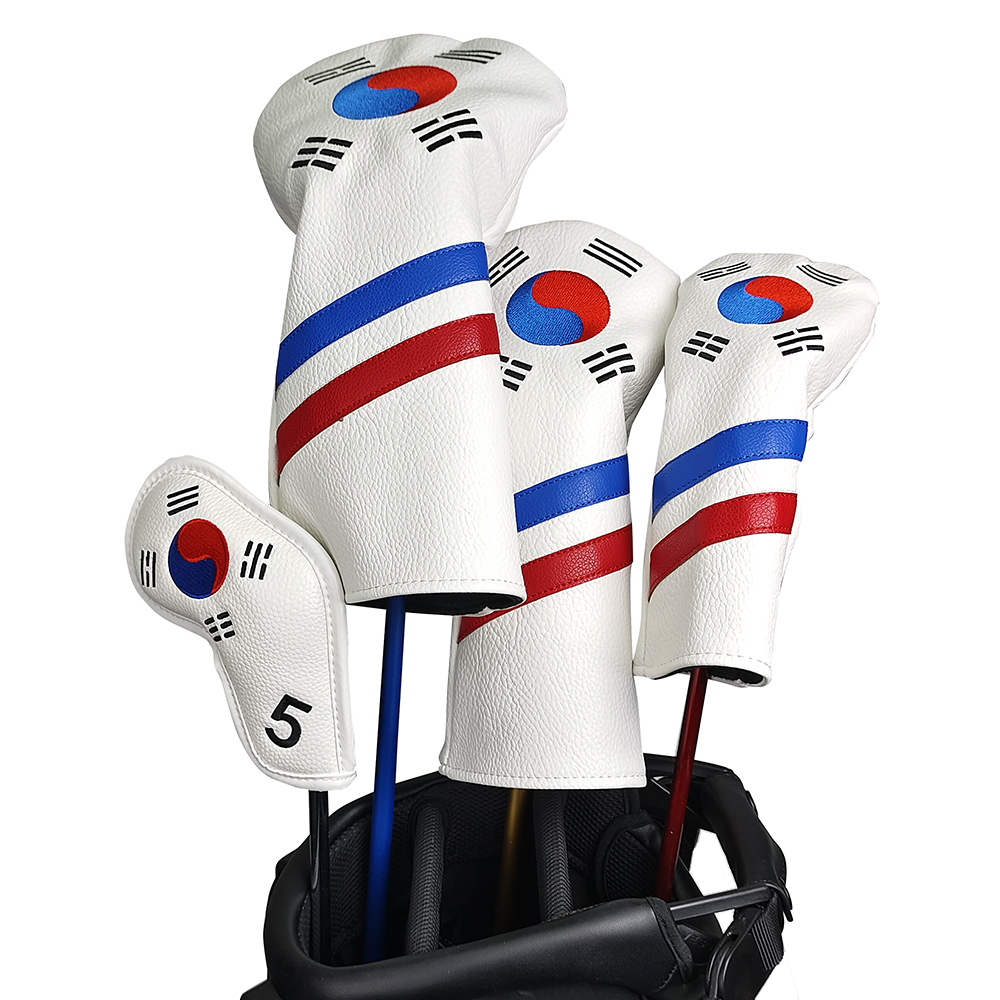 韓国愛国ゴルフヘッドカバーセット - ユニークなデザインのア - Golf Equipment Organizer のレビューと価格