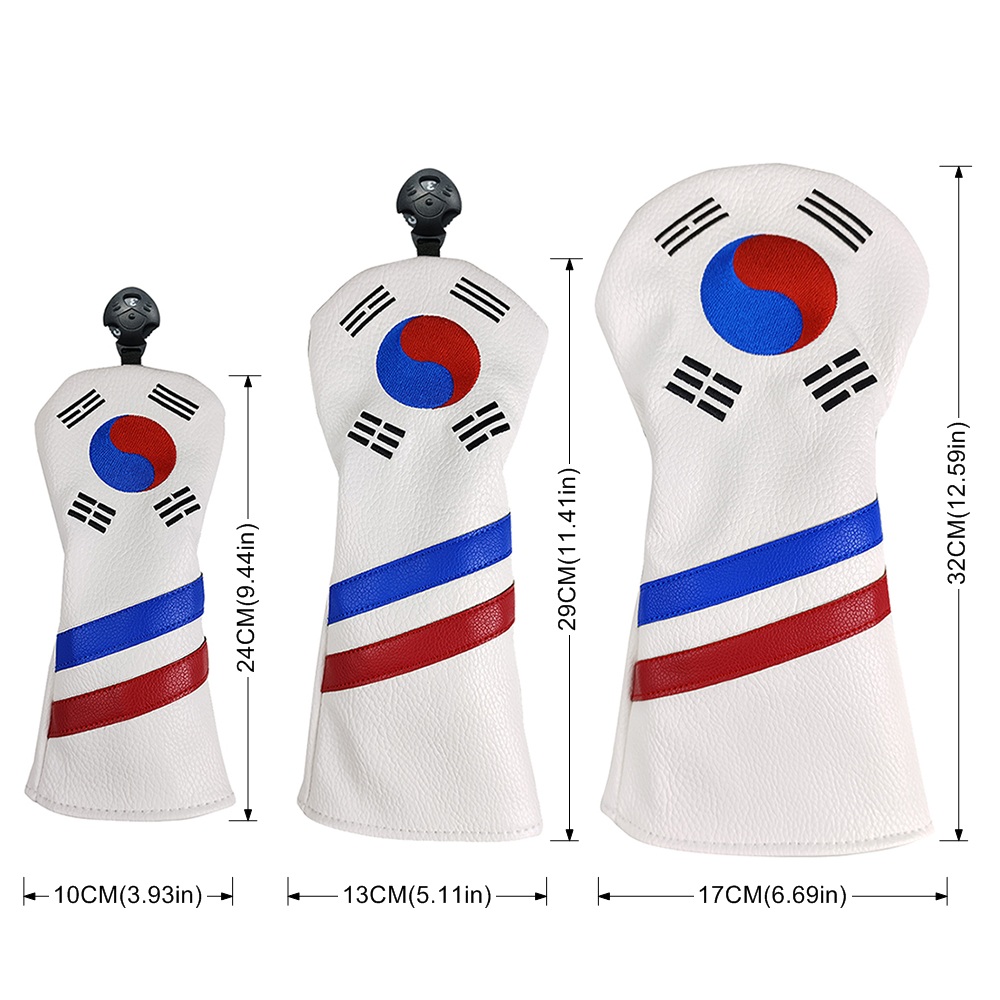 韓国愛国ゴルフヘッドカバーセット - ユニークなデザインのア - Golf Equipment Organizer のレビューと価格
