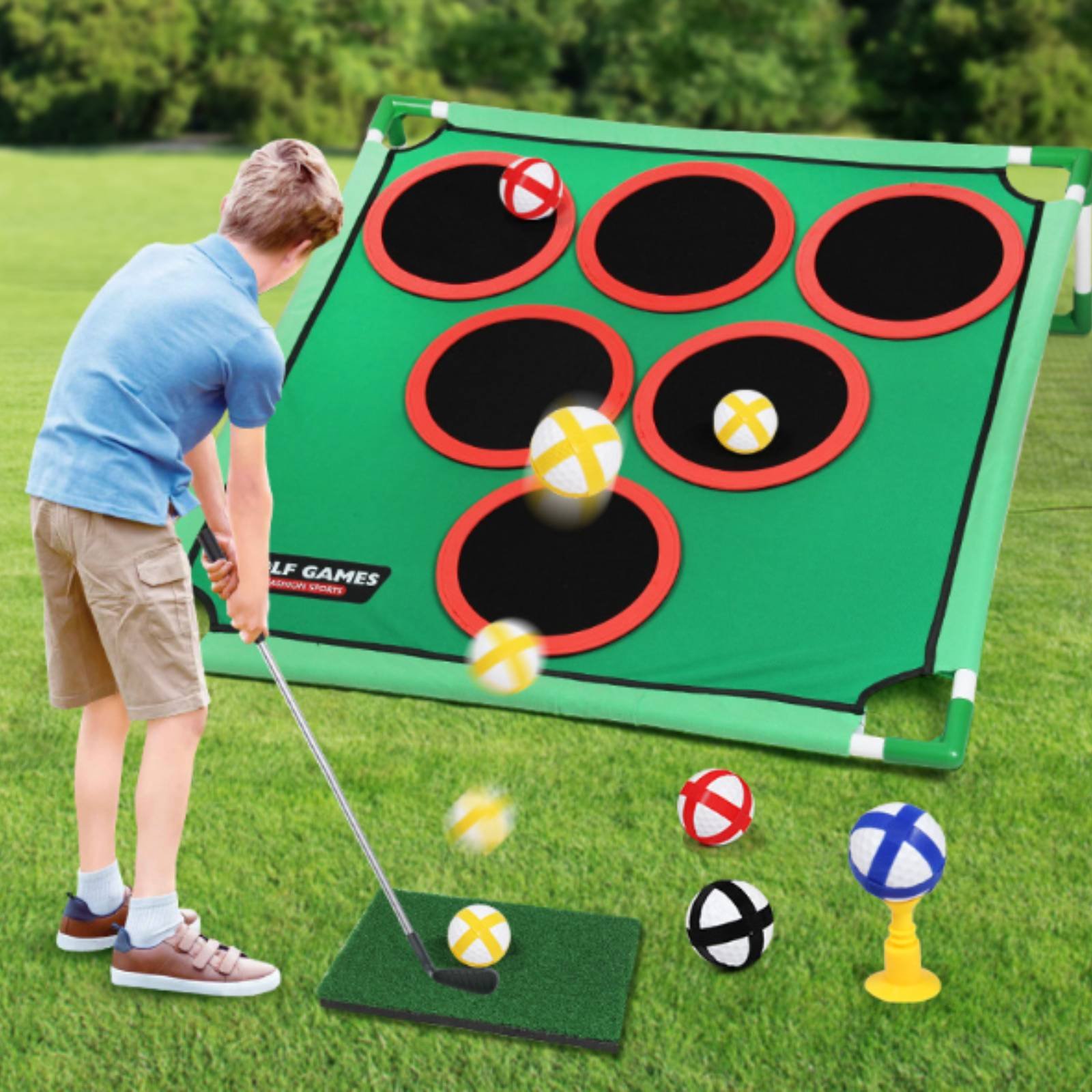 ポータブルゴルフ練習ターゲット、簡単に設置できる家族向けスポ - X Golf Equipment のレビューと価格