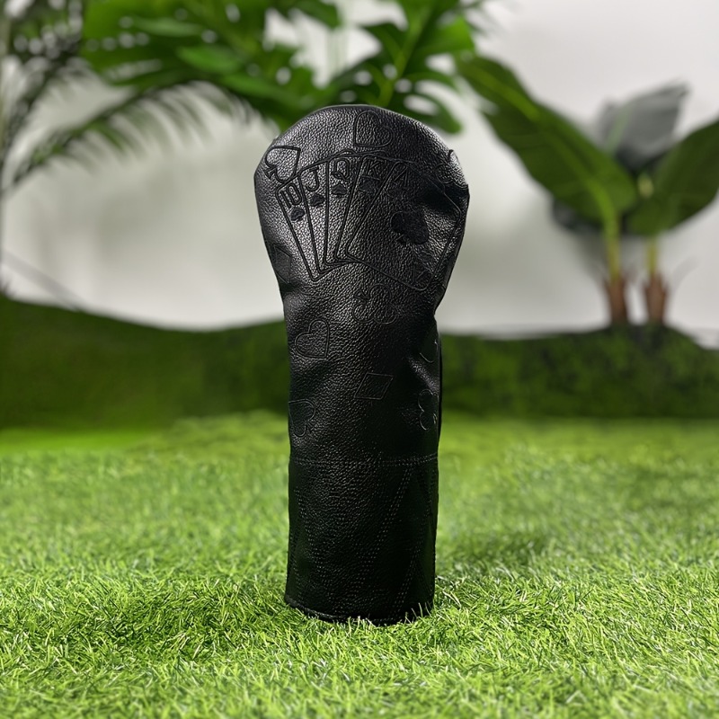 レトロブラックポーカーゴルフクラブヘッドカバー - 厚みのあ - Golf Equipment Organizer のレビューと価格