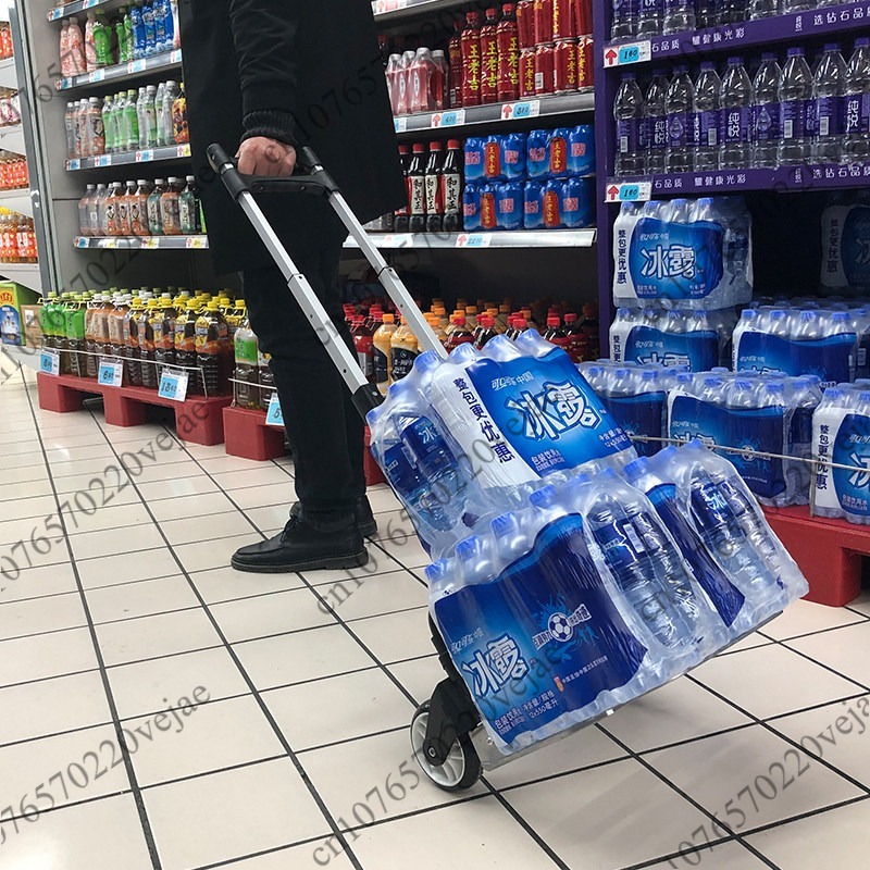 耐荷重50kg タイロッド付き荷物カート アルミ合金製 ポー - Pull Cart Fold のレビューと価格